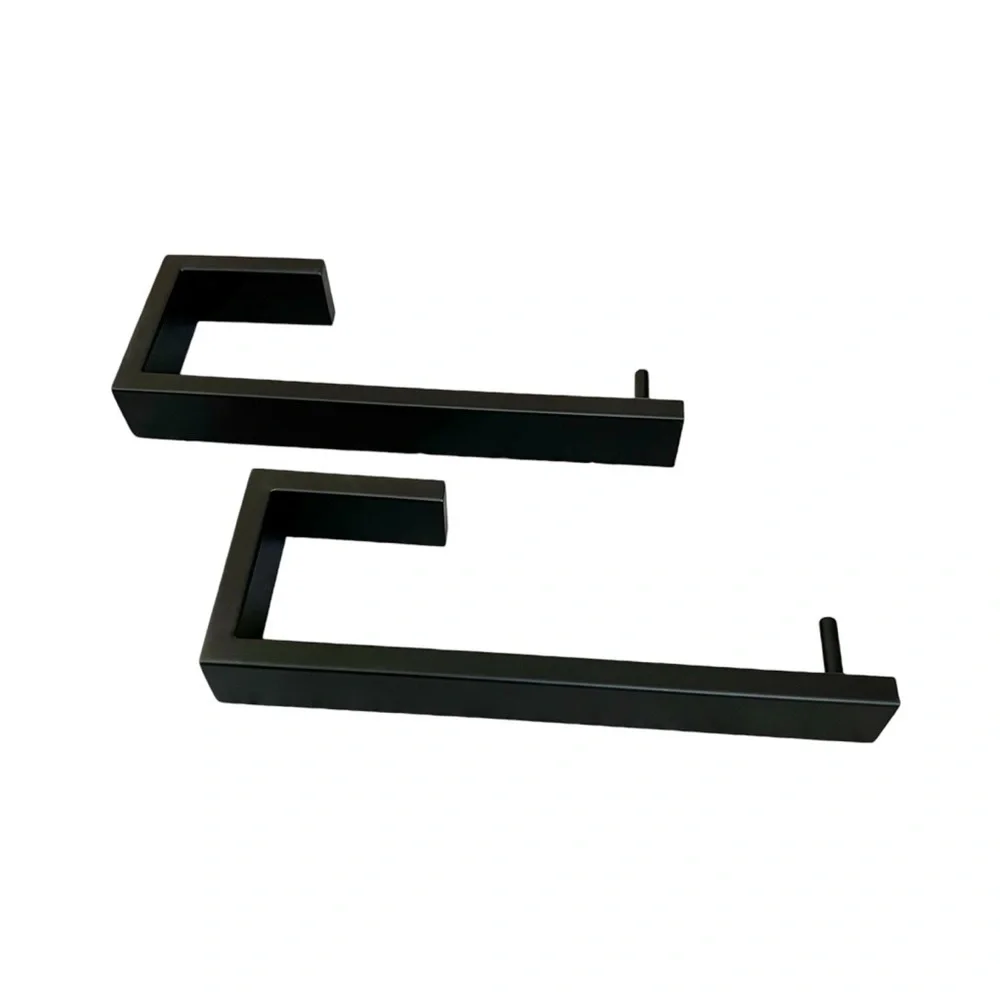 🎁 2 Towel Bars for Hand Towels - Black Modern Metal Matte 9” NWT